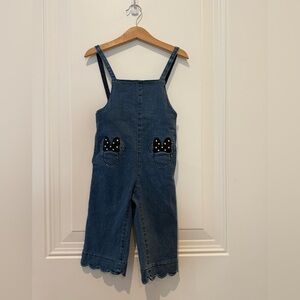NWT! Minnie Mouse overalls with scalloped hems